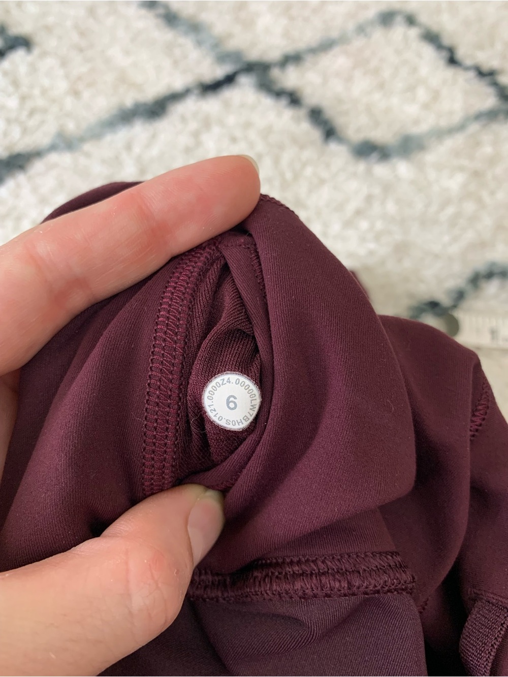 lululemon athletica Wunder Train High-Rise Maroon 8” Bike Shorts Cassis purple 6 - Picture 5 of 9